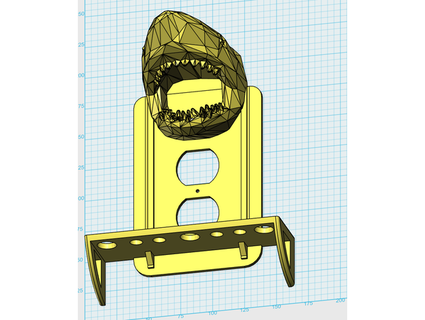 Köpekbalığı çıkış tabak madyn3d cnc llc 3d print model - Mito3D