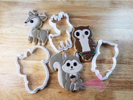 part1 forest animal cookie cutter woodland creature cookie cutters sophiathehobbit  3d print model - Mito3D