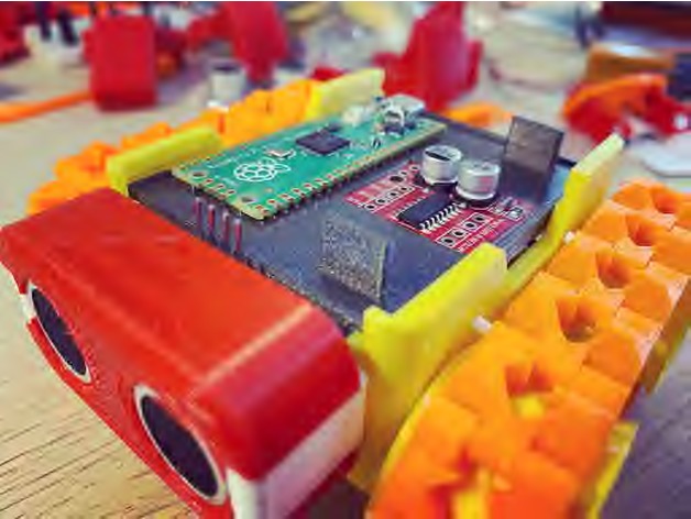 picosmars - raspberry pi pico holder board smars robot kevinmcaleer  3D print model - Mito3D
