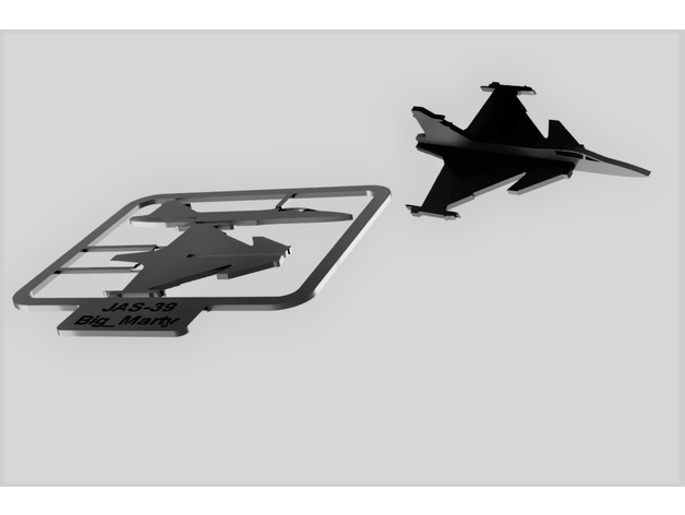 jas 39 Gripen marty 3D print model - Mito3D