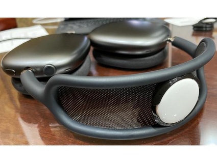 airpods max headband airtag holder jeremylaurenson 3d print model - Mito3D
