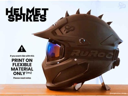 capacete espigões tpu exibilorenzo 3d print model - Mito3D