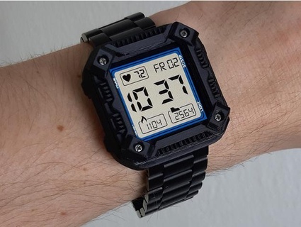 smartwatch retro front cover - fitbit versa 2 knekbot 3d print model - Mito3D