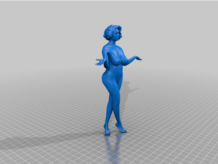 mary lynn - female model pose 1 nsfw drabisko 3d print model - Mito3D