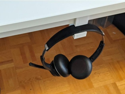 headset headphone holder ikea melltorp desk christyler 3d print model - Mito3D