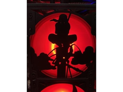 itachi Luna silhouette shinobi3dp 3d print model - Mito3D