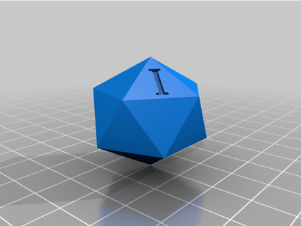 romano numerais icosaedro Jason guenter 3d print model - Mito3D