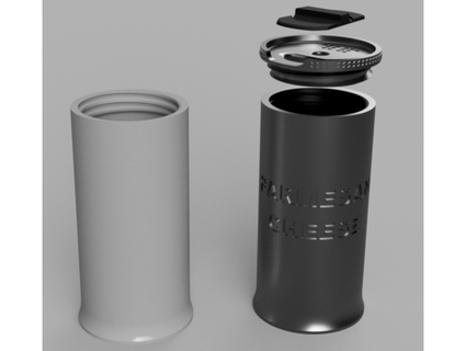 shaker konteyner vidalamak kapak flaş tasarımlar 3d print model - Mito3D
