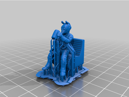 neesh sentado Rodian swl escala livre cantina colaborar mcanultyminiatures 3d print model - Mito3D