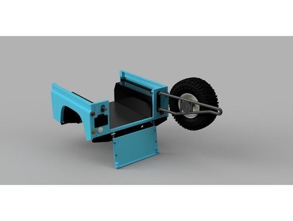 3d conjuntos Landy retaguarda portão poupar roda transportadora phil maddox 3d print model - Mito3D