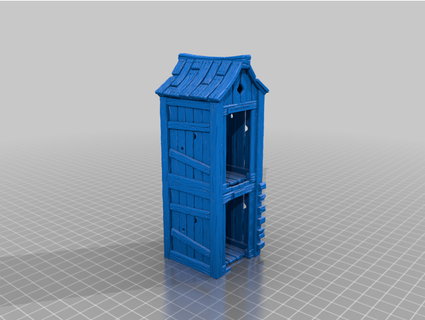 two-story outhouse improved kendoodle 3d print model - Mito3D