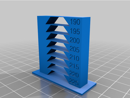 simple possible temperature calibration tower boksbox 3d print model - Mito3D