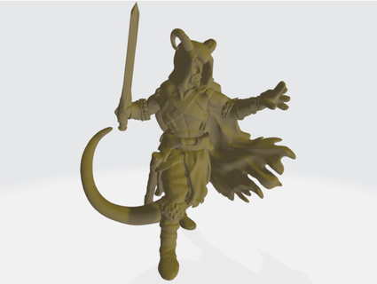 Tiefling Hexenmeister Hugolours 3d print model - Mito3D