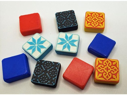 rifraf azul tile game srifraf 3d print model - Mito3D