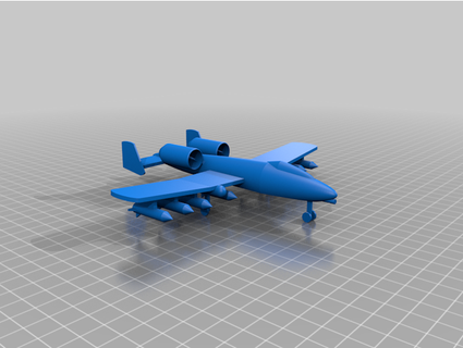 a-10 warthog air force 1 3d print model - Mito3D