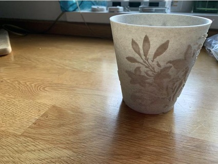 mazzo vaso fiori pettirosso 3d print model - Mito3D