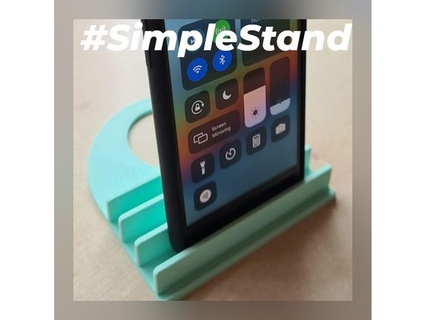 simple phone tablet stand gcodeprintr 3d print model - Mito3D