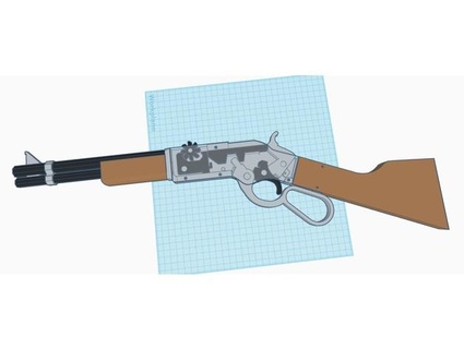 alavanca açao borracha banda rifle remixar ficando cego 3d print model - Mito3D