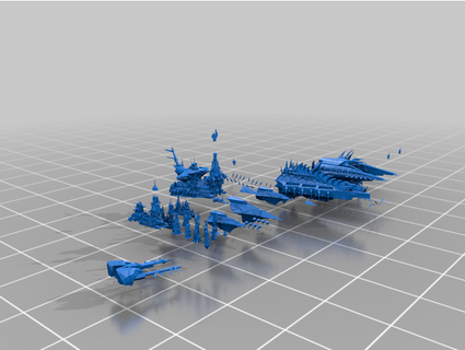 tzeentch ship gubbins - bfg chaos jimjimjimmyjim 3d print model - Mito3D
