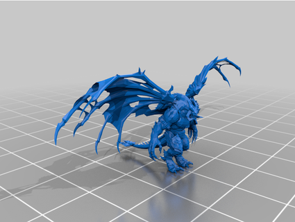 winged daemon prince - chaos tm jimjimjimmyjim 3d print model - Mito3D
