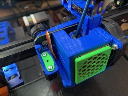ender 3 v2 x-axis cable chains hot-end clip satsana w bl touch wire routing 6rom7 3d print model - Mito3D