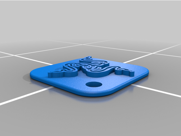plato logo razer etiqueta misterio190305 3D print model - Mito3D