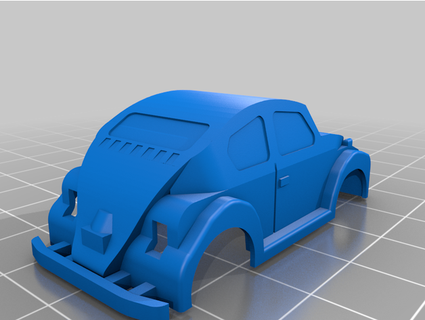 1 76 mini turbo racing body shell beetle type masaki-fujishiro 3d print model - Mito3D