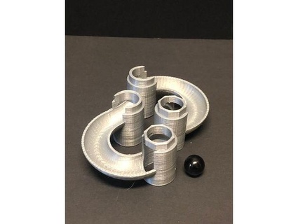 marble run compatible 50 mm 180 degree curves esmz 3d print model - Mito3D