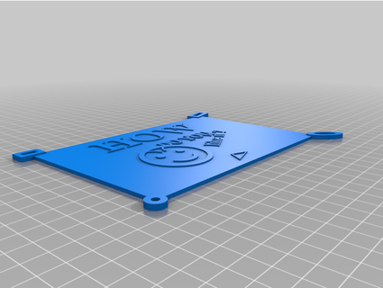 template plate info rating fun - openscad stollew 3d print model - Mito3D