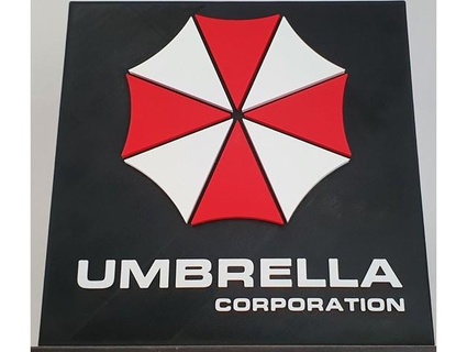 parapluie société plaque hyzmyzen 3d print model - Mito3D