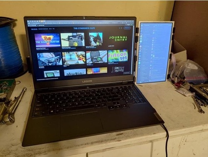 dual monitor attachment 156 inch laptops butrejp 3d print model - Mito3D