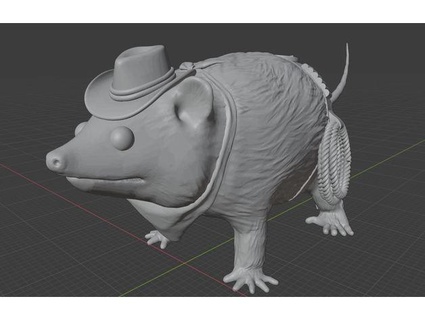 opossum cowboy notonland 3d print model - Mito3D