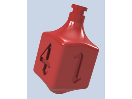 d4 dice potion d&d lucalculator 3d print model - Mito3D