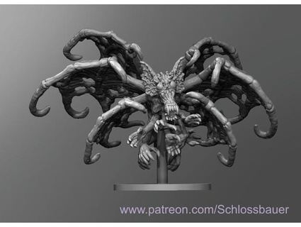 mutado murciélago Schlossbauer 3d print model - Mito3D