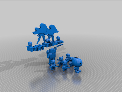 halloween army fuploosers 3d print model - Mito3D