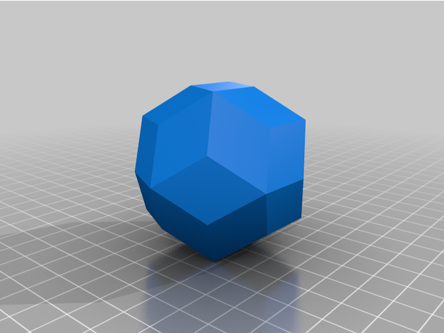 rhombic triacontahedron 30 faces frans45 3D print model - Mito3D