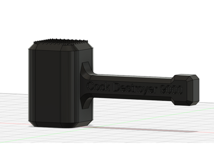 galo destruidor 9000 hammer véspera quadrado 3d print model - Mito3D