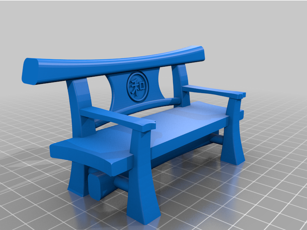 japanese wooden bench redsamurai 3D print model - Mito3D