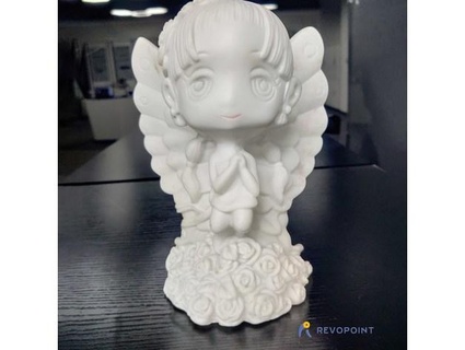 küçük kız baş melek oluşturulmuş revopoint pop 3d print model - Mito3D