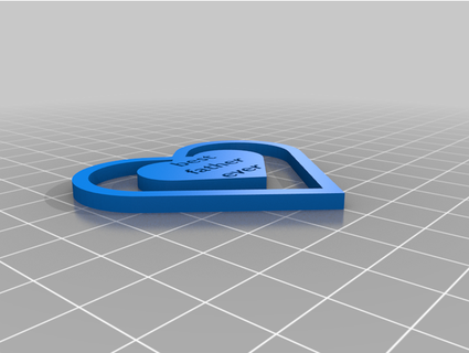 heart clip melhor pai bolo caos 3d print model - Mito3D