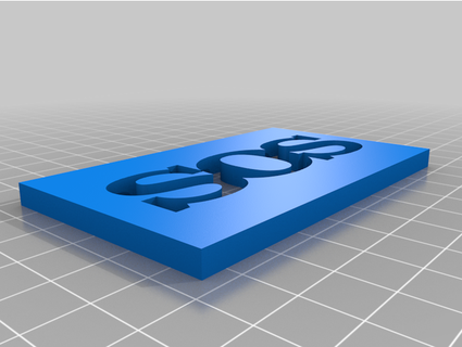 llamada socorro schild dirksbastelbude 3d print model - Mito3D