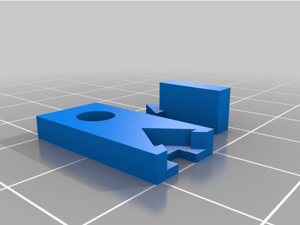 2 part invisible mounting bracket 3dm4rk 3d print model - Mito3D