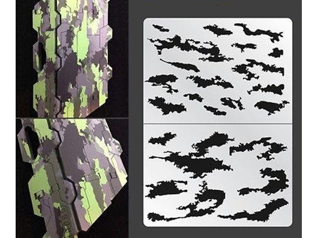 stencil Bande camouflage sachael77 3D print model - Mito3D