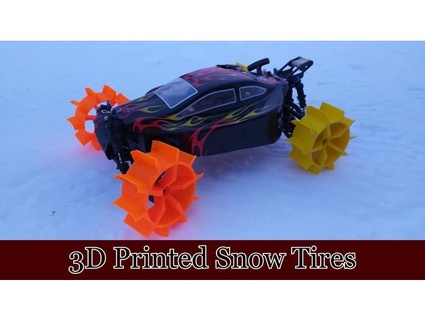3d printed snow tires 1 10 scale rc car 12mm hex 3drcnc 3d print model - Mito3D