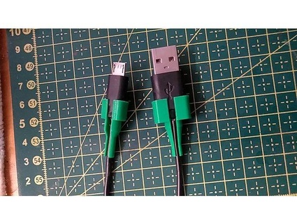 câble épargnant USB micro danielcapua 3d print model - Mito3D