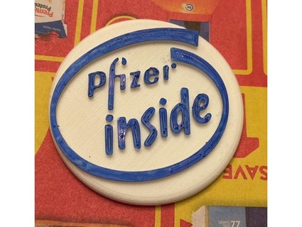 pfizer inside badge whyme3d 3d print model - Mito3D