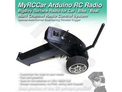 myrccar arduino surface radio rc car bike boat bigboy multi channel control system including transmitter receiver trigger dlb5 3d print model - Mito3D