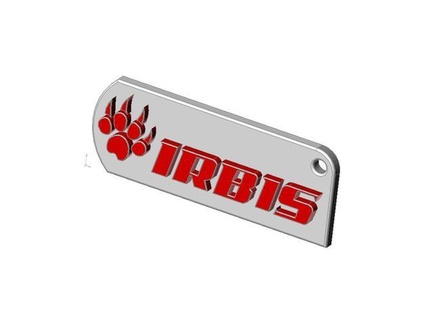 irbis porte clés comté 3d print model - Mito3D