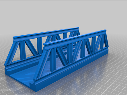 modello Ferrovia warren capriata ponte scale treni pesi 3d print model - Mito3D