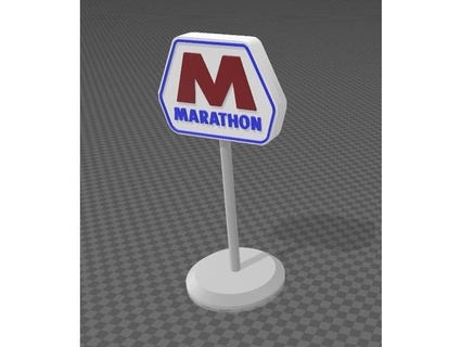 gas station sign 16 0patience 3d print model - Mito3D